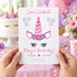 Personalized Cute Unicorn Birthday Invitation