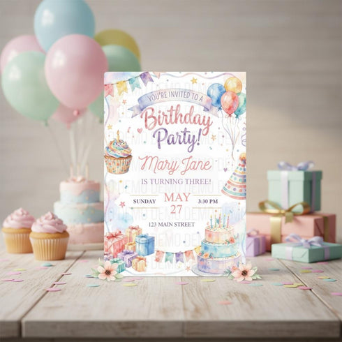 Neutral Birthday Party Collection | DIY Decorations, Games & Party Signs