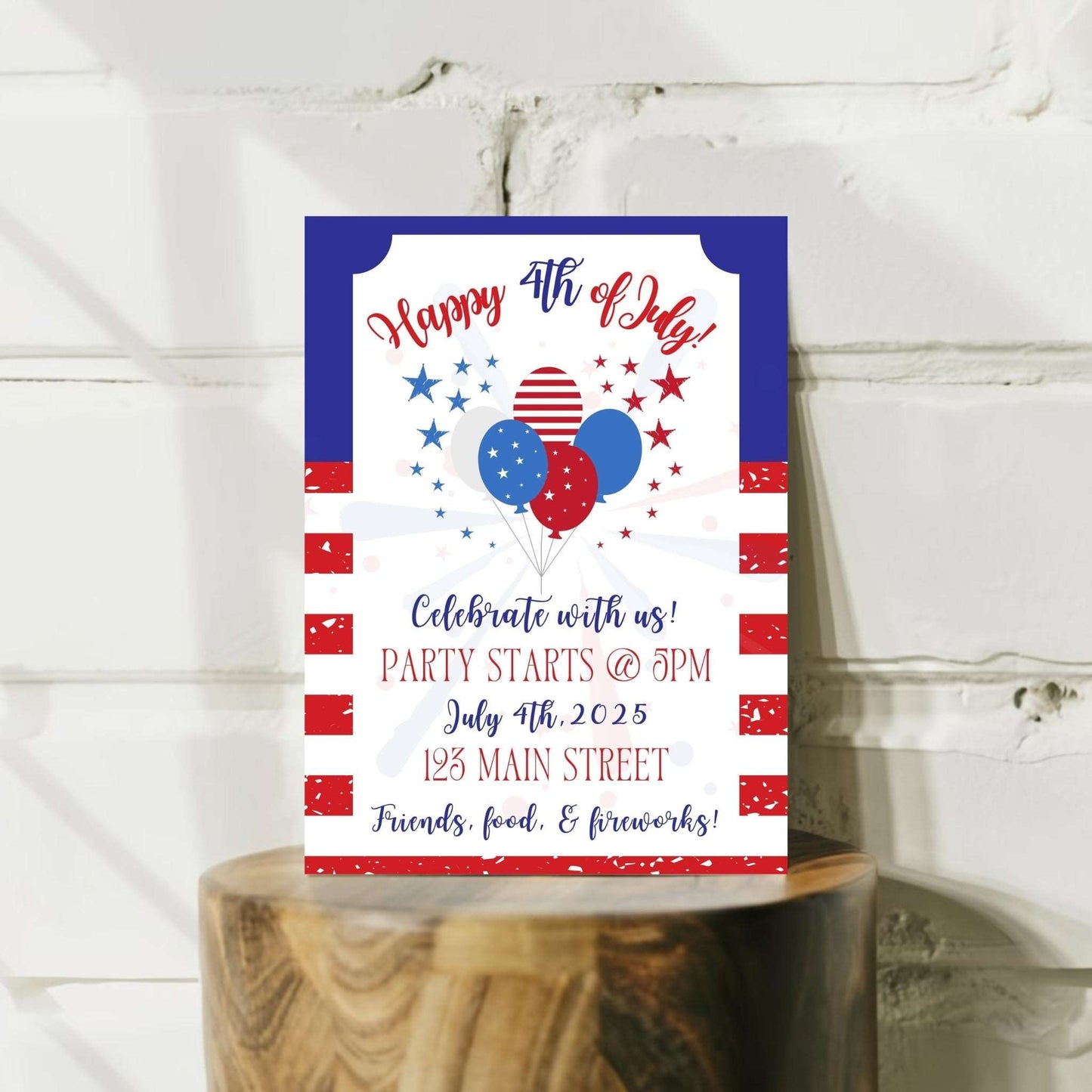 Personalized Fourth of July Invitation