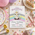 Cute Unicorn Magical Birthday Party Invitation for Kids