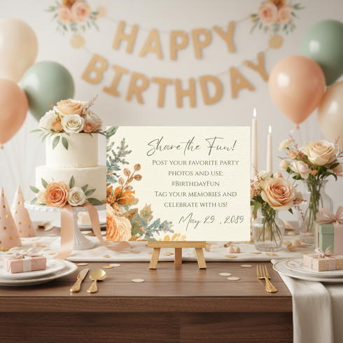 Floral Birthday Party Collection | Editable Birthday Party Printables