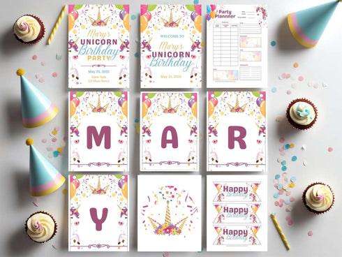 🎉 Unicorn Birthday Party Bundle