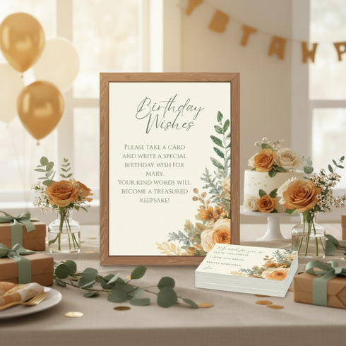 Floral Birthday Party Collection | Editable Birthday Party Printables