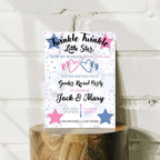 Twinkle Little Star Gender Reveal Personalized Invitation | A