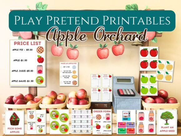 Apple Orchard Pretend Play Printable