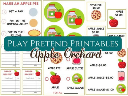 Apple Orchard Pretend Play Printable