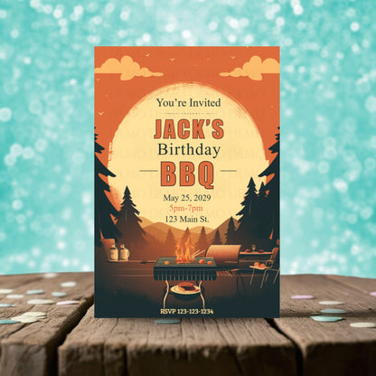 Personalized BBQ Party Invitation