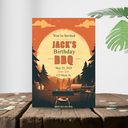 Personalized BBQ Party Invitation