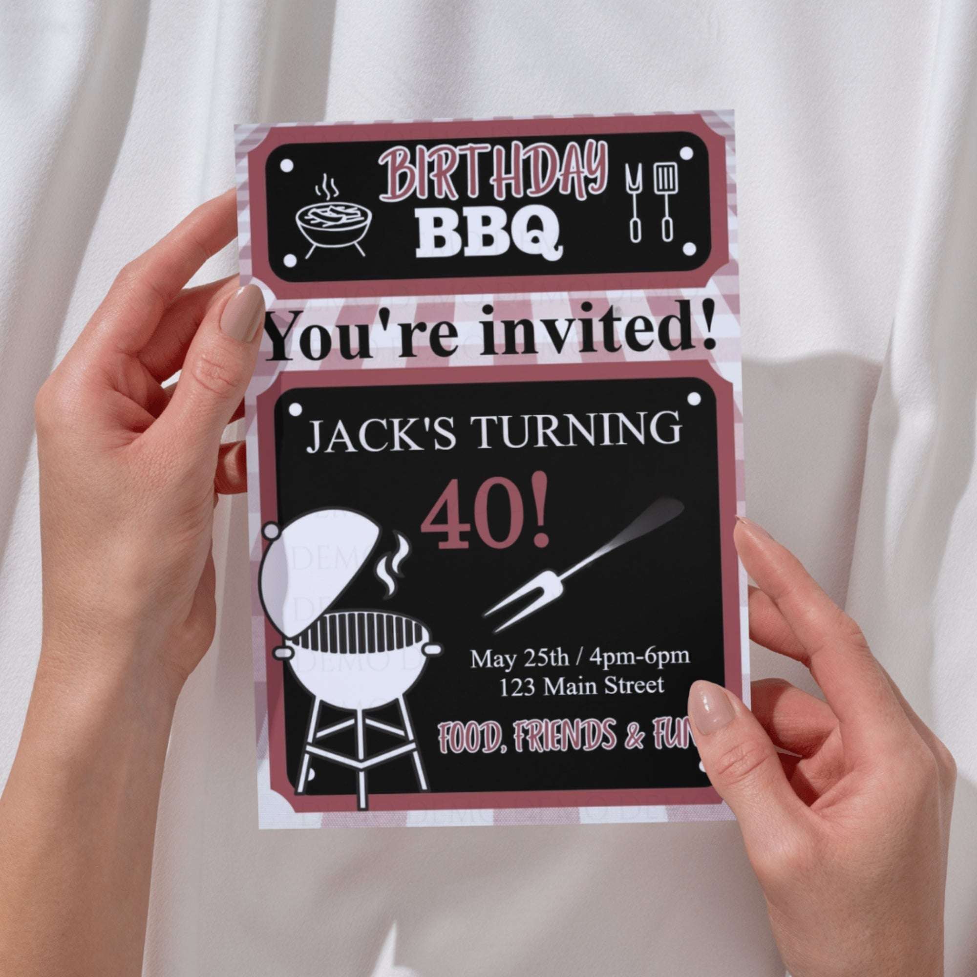 Birthday BBQ Party Invitation – Editable Template