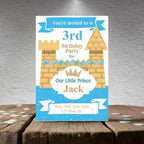 Blue Castle Personalized Birthday Invite