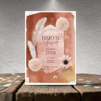 Boho Bridal Shower Invitation – Editable Template