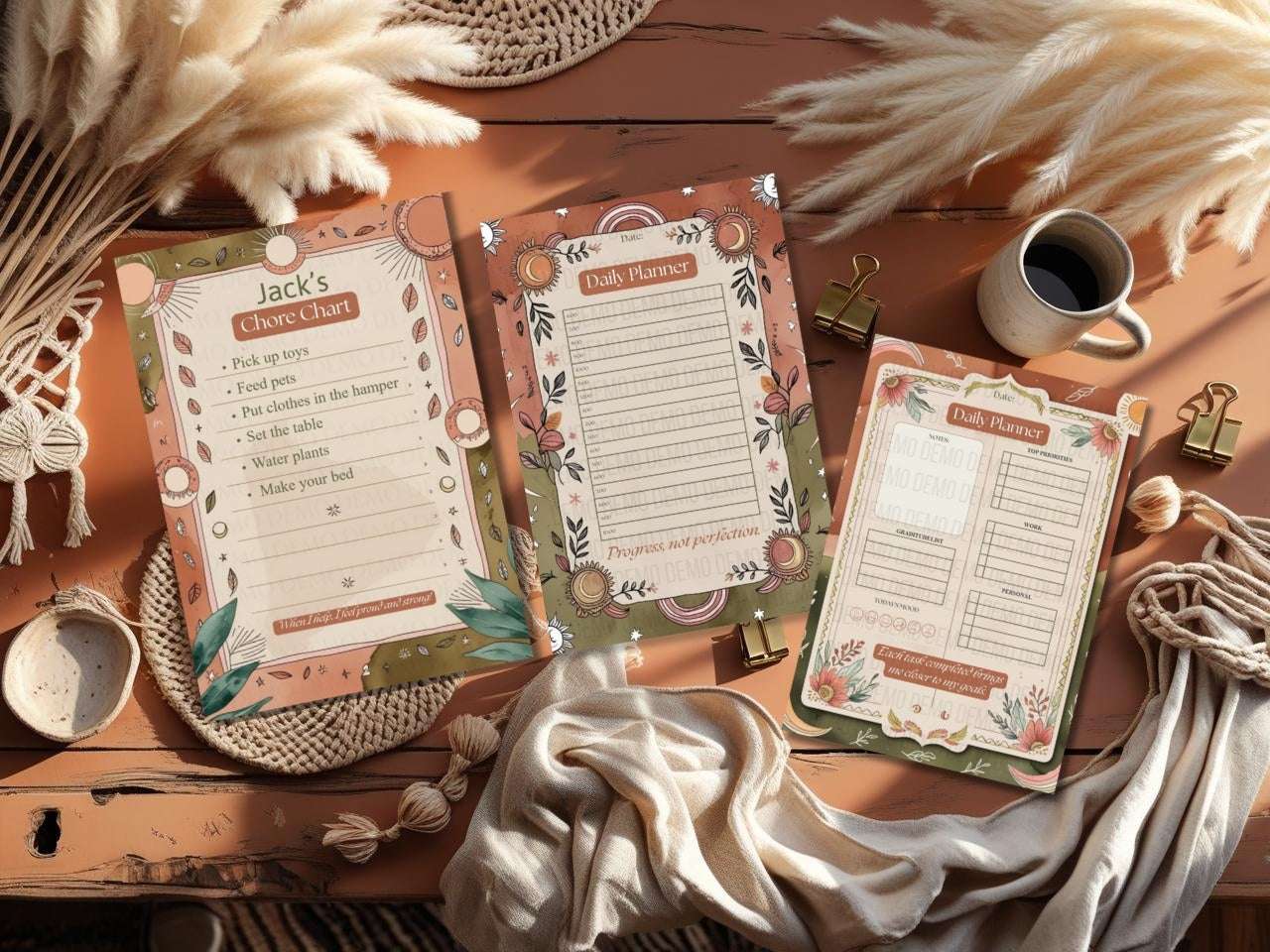 Boho Planner Set