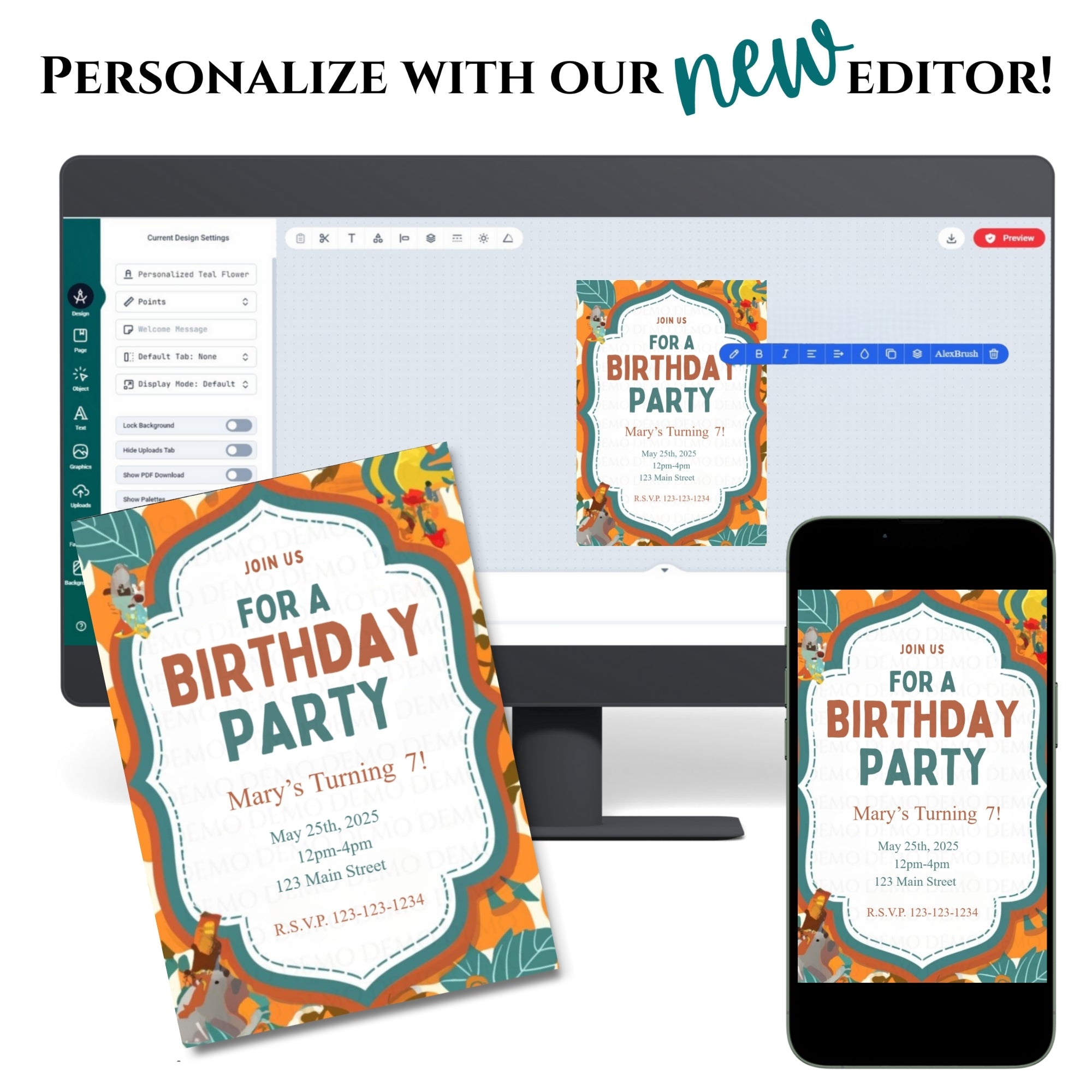 Party Vibe Birthday Invitation