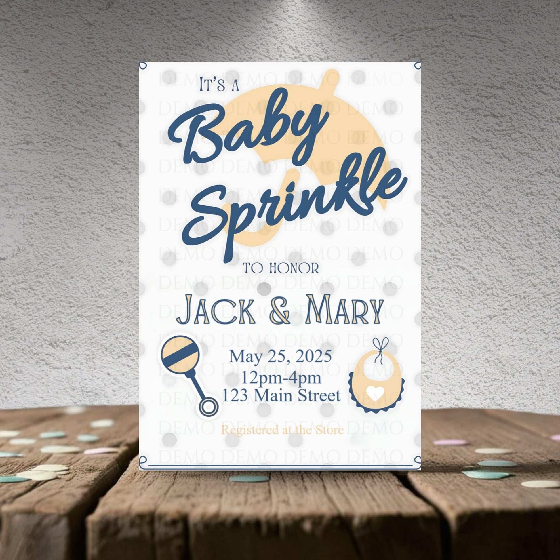 Charming Baby Sprinkle Party Invitation