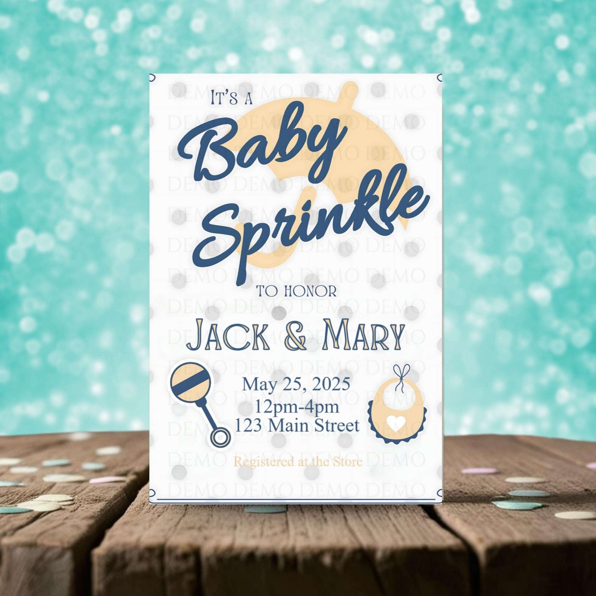 Charming Baby Sprinkle Party Invitation