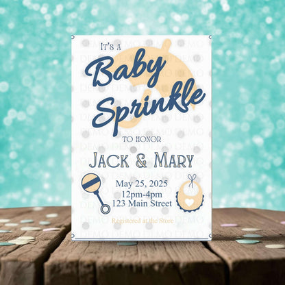 Charming Baby Sprinkle Party Invitation