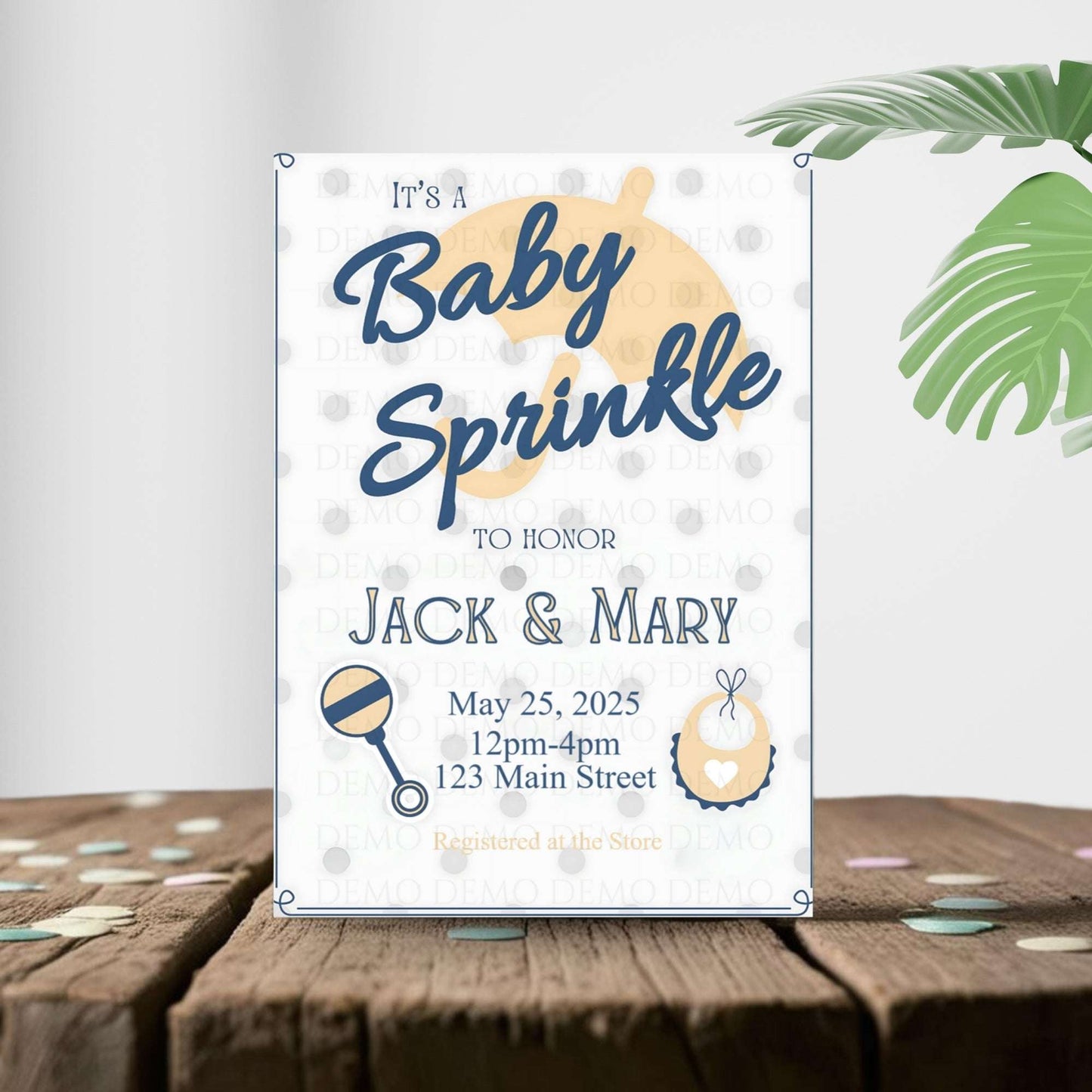 Charming Baby Sprinkle Party Invitation