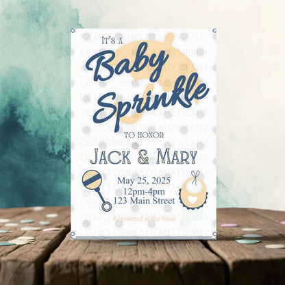Charming Baby Sprinkle Party Invitation