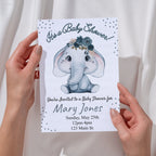 Elephant Boy Baby Shower Personalized Invitation