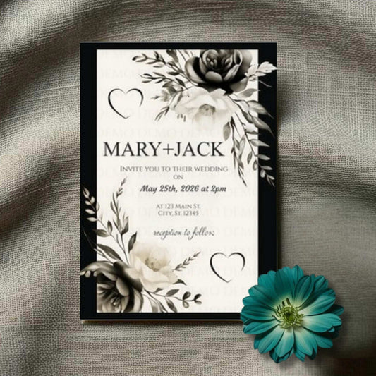 Eventful Elegance Wedding Invitation