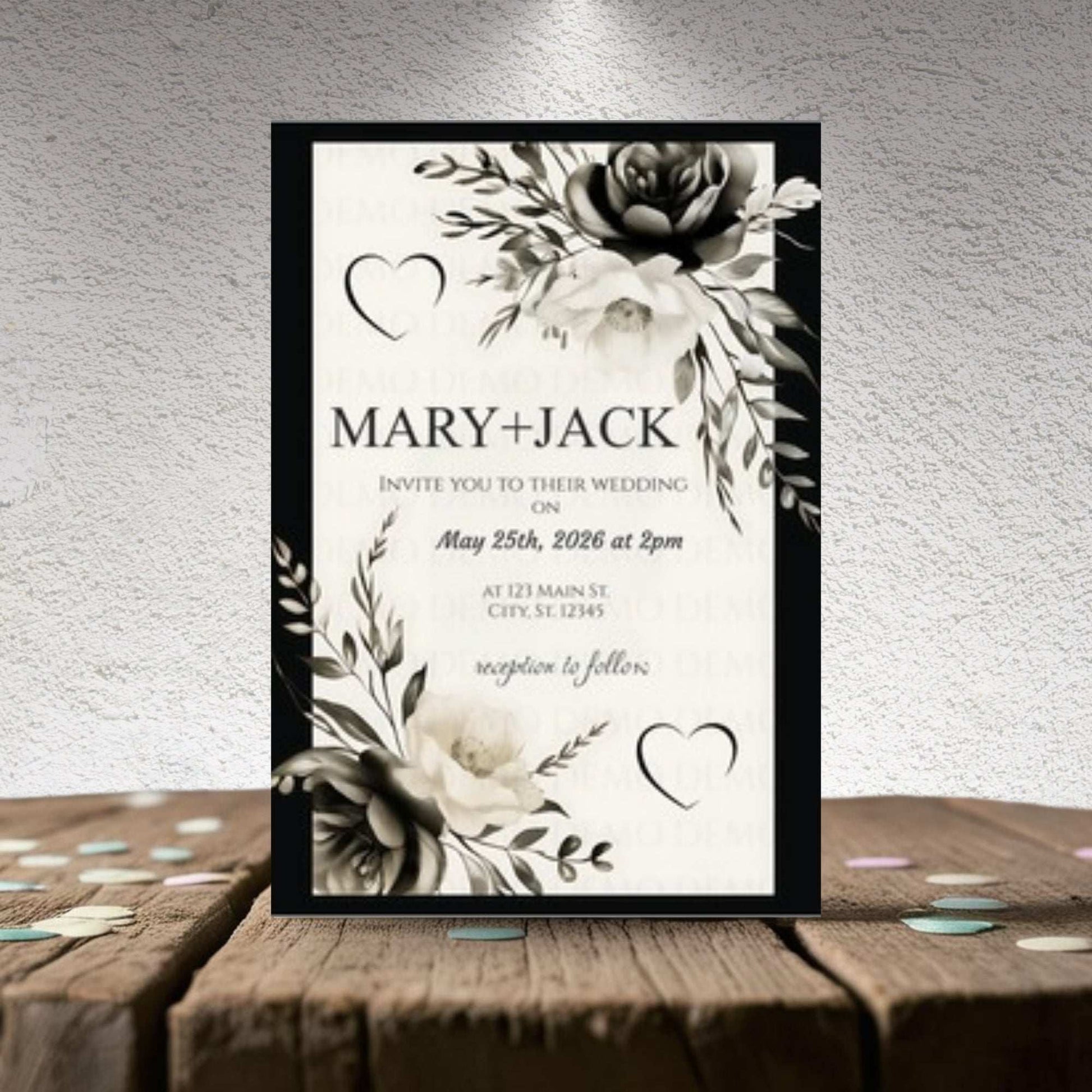 Eventful Elegance Wedding Invitation