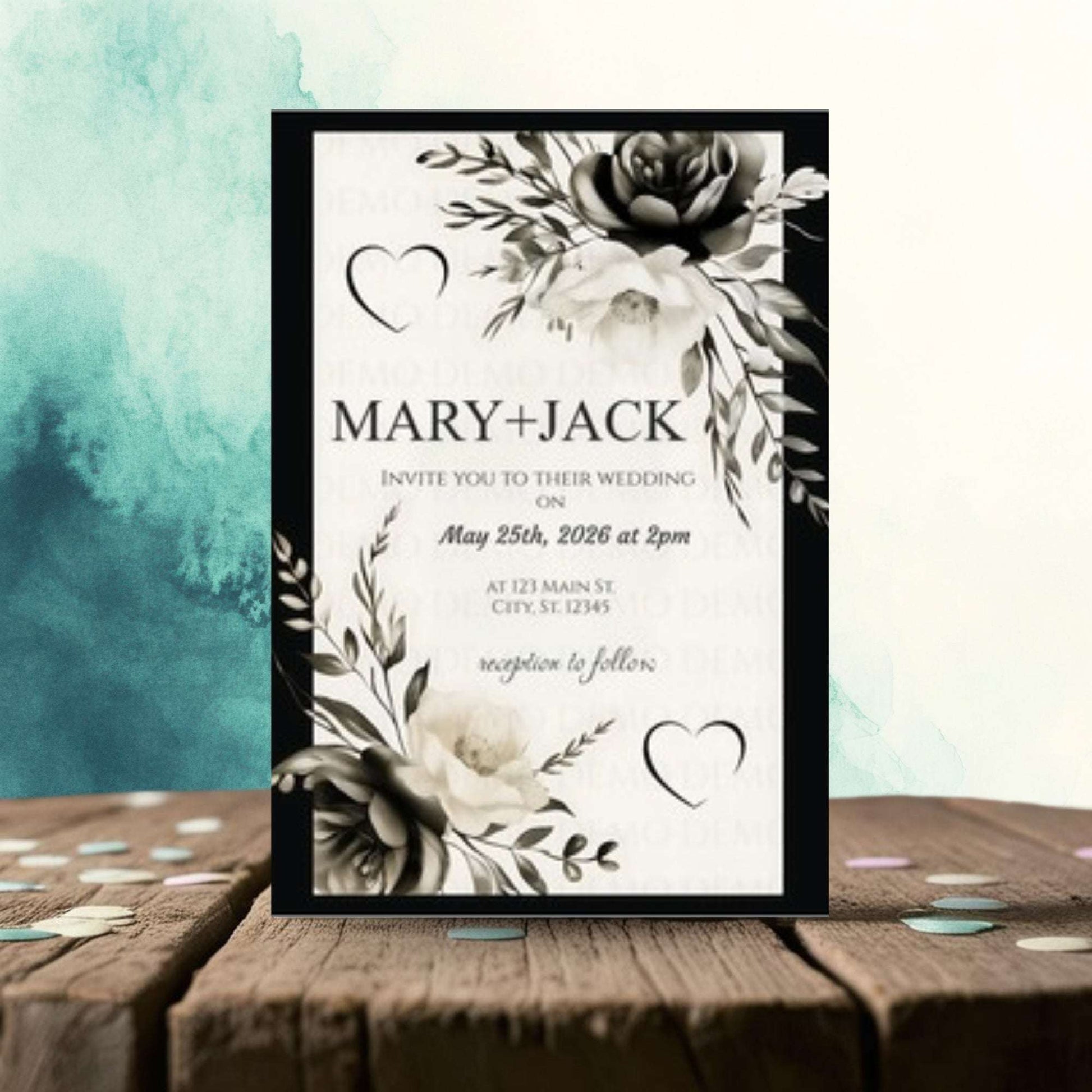 Eventful Elegance Wedding Invitation