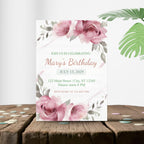 Floral Bliss Birthday Invitation