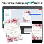 Floral Bliss Birthday Invitation
