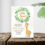 Giraffe Baby Shower Personalized Invite