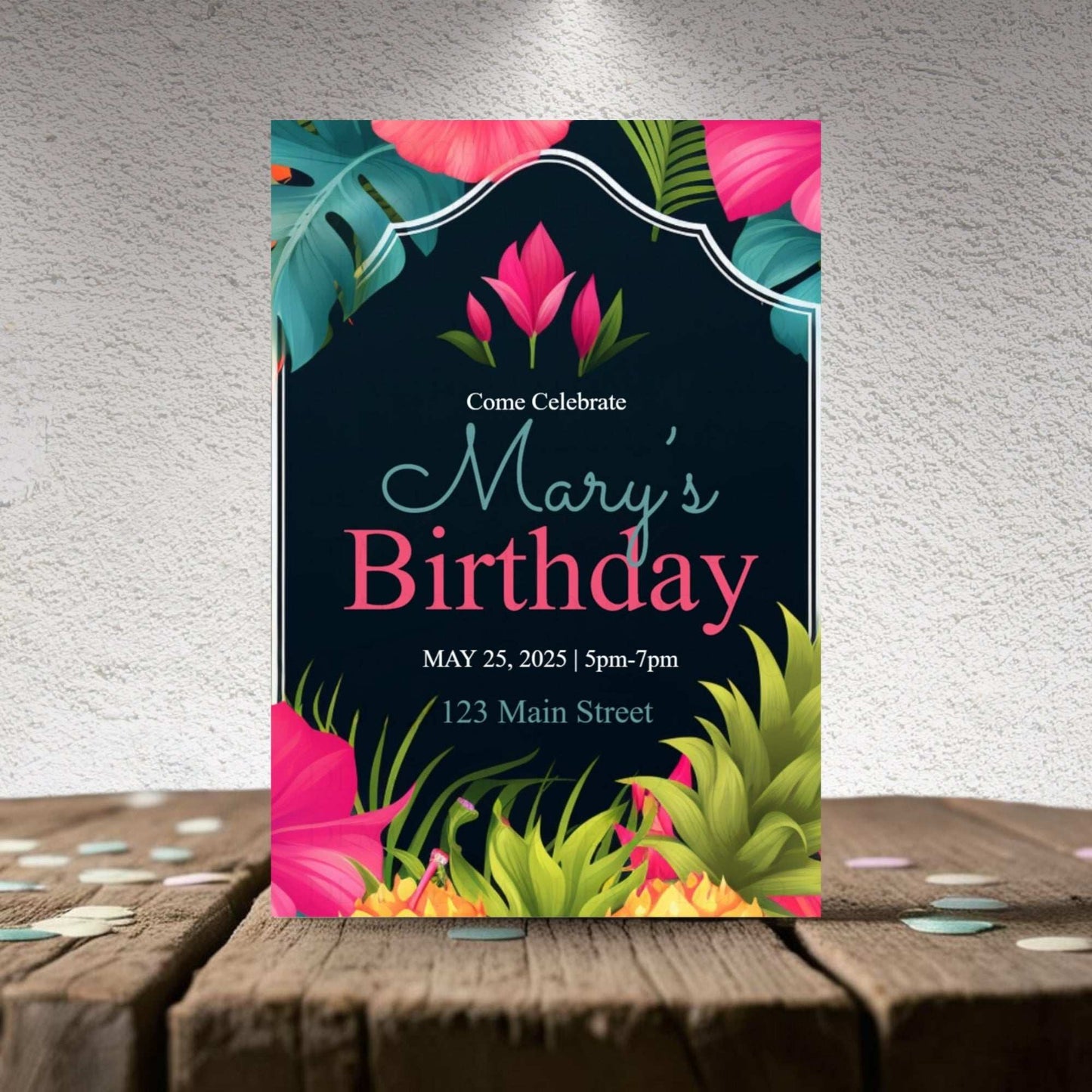 Island Fiesta Birthday Invitation