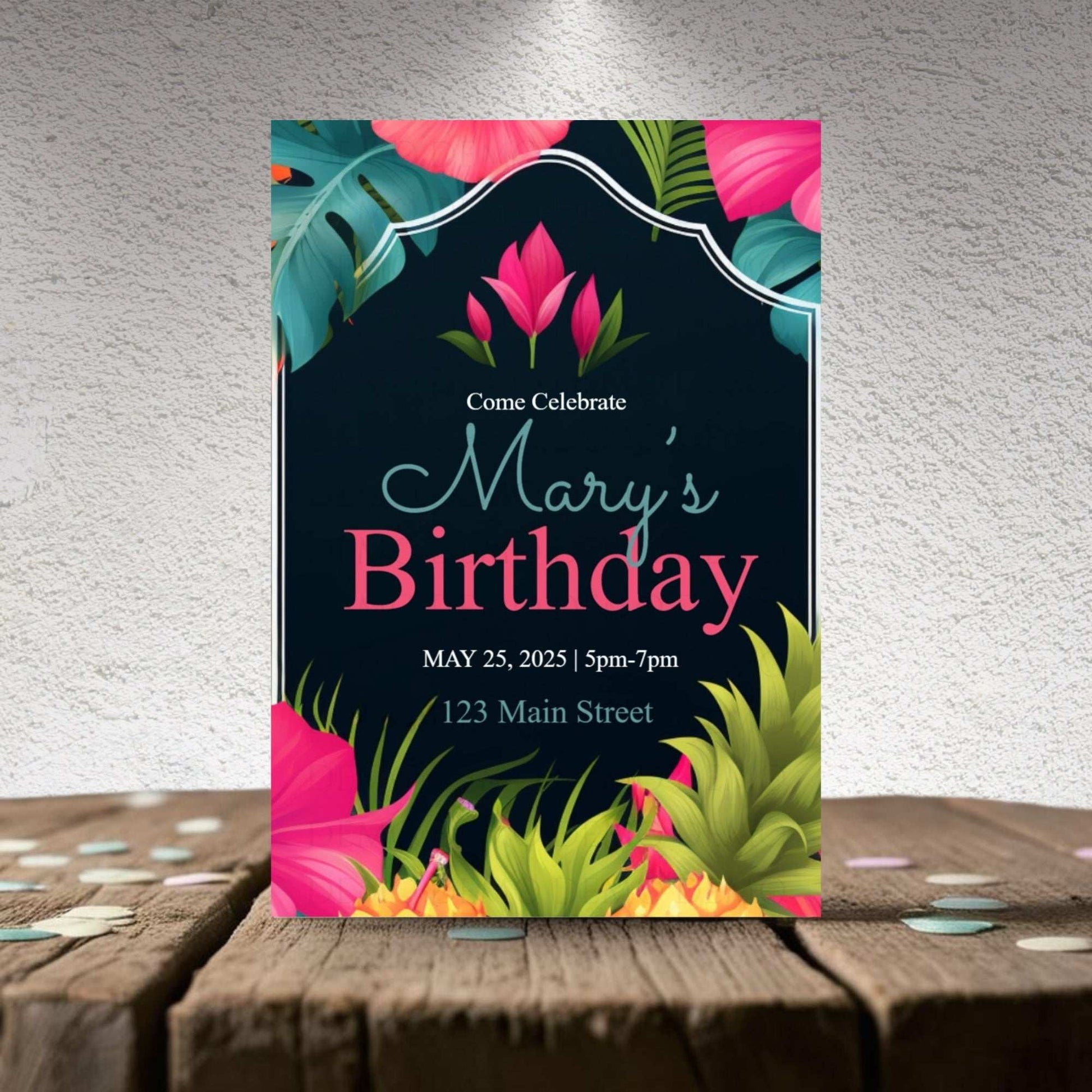 Island Fiesta Birthday Invitation