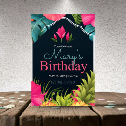 Island Fiesta Birthday Invitation