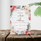 Love Bloom Wedding Invitation – Editable Floral Template