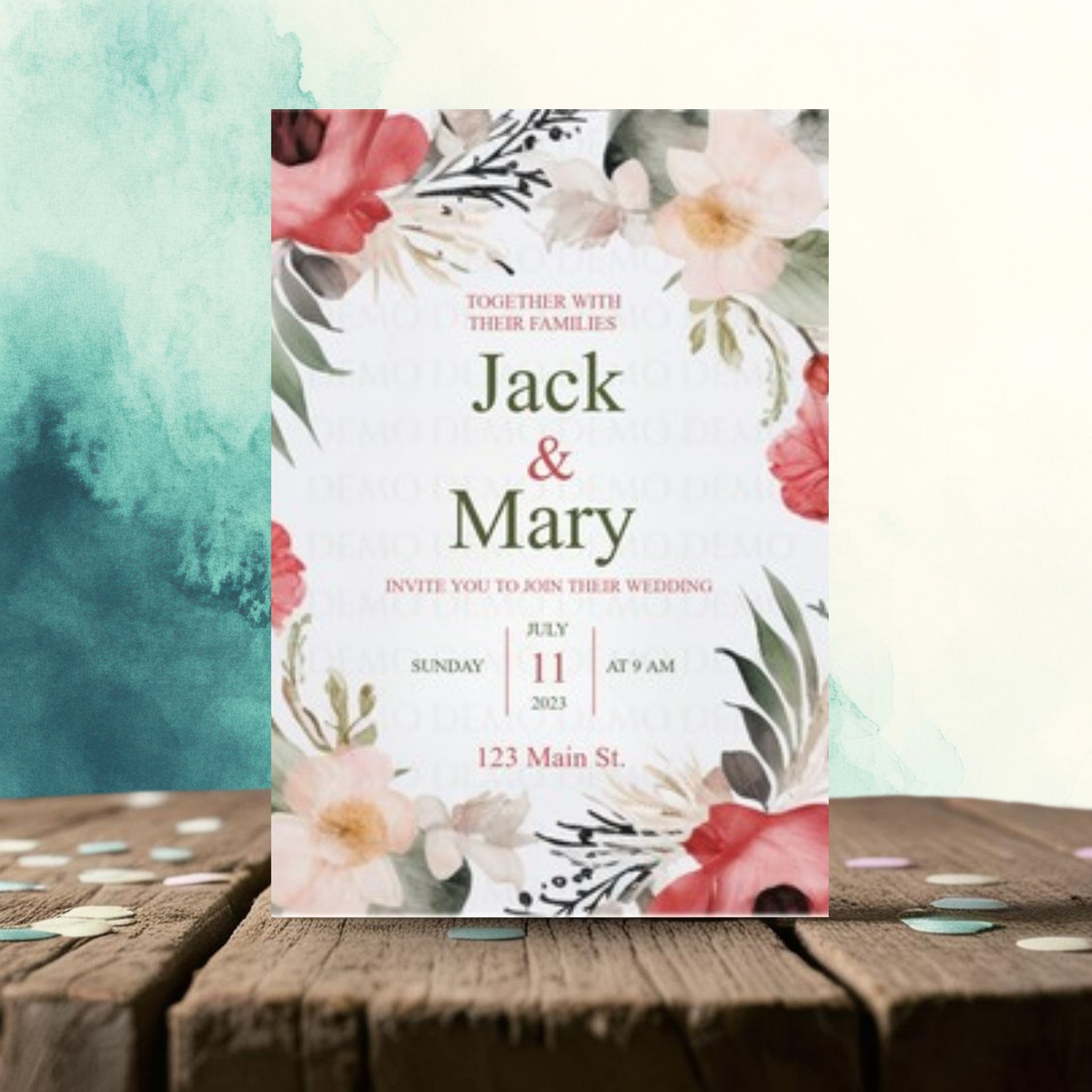 Love Bloom Wedding Invites