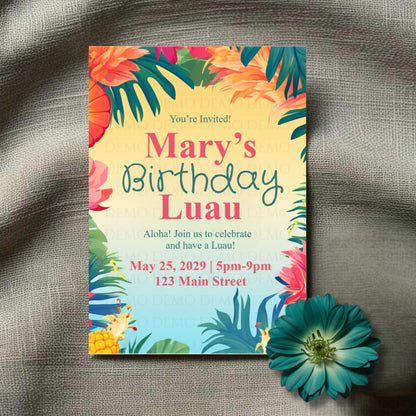 Luau Party Invite