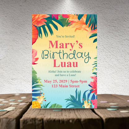 Luau Party Invite