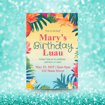 Luau Party Invite