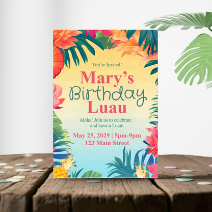 Luau Party Invite