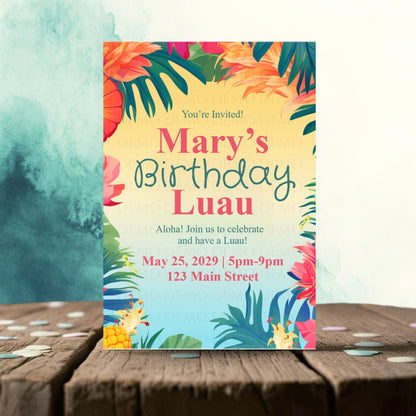 Luau Party Invite