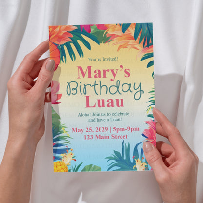 Luau Party Invite