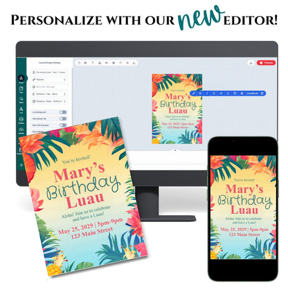Luau Party Invite