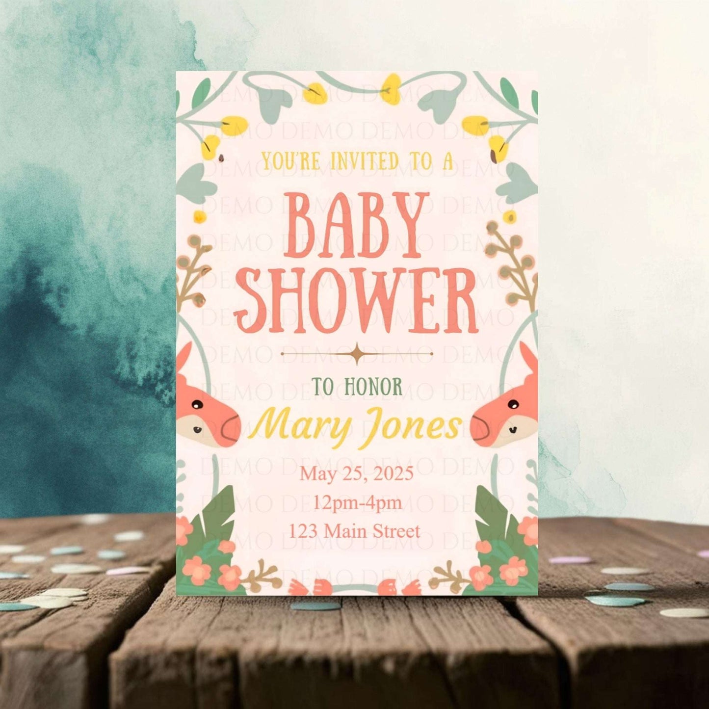 Neutral Baby Shower Invite