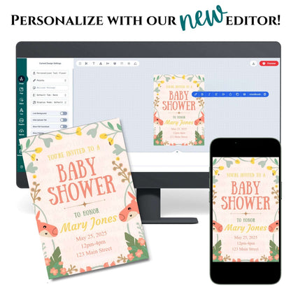 Neutral Baby Shower Invite