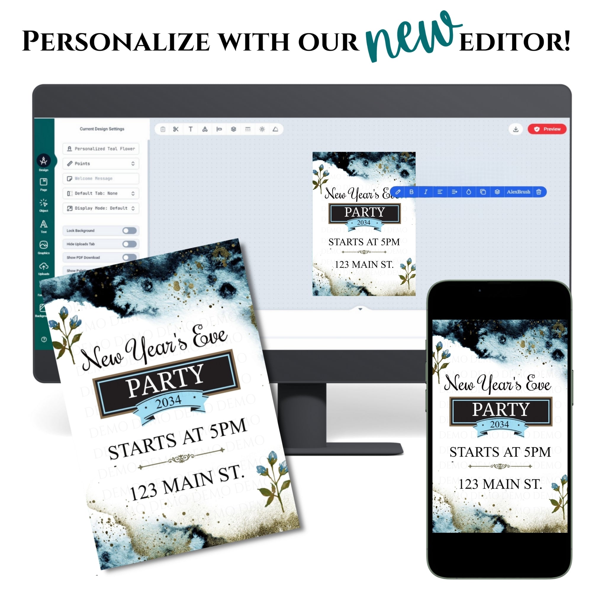 New Year's Eve Personalized Invite