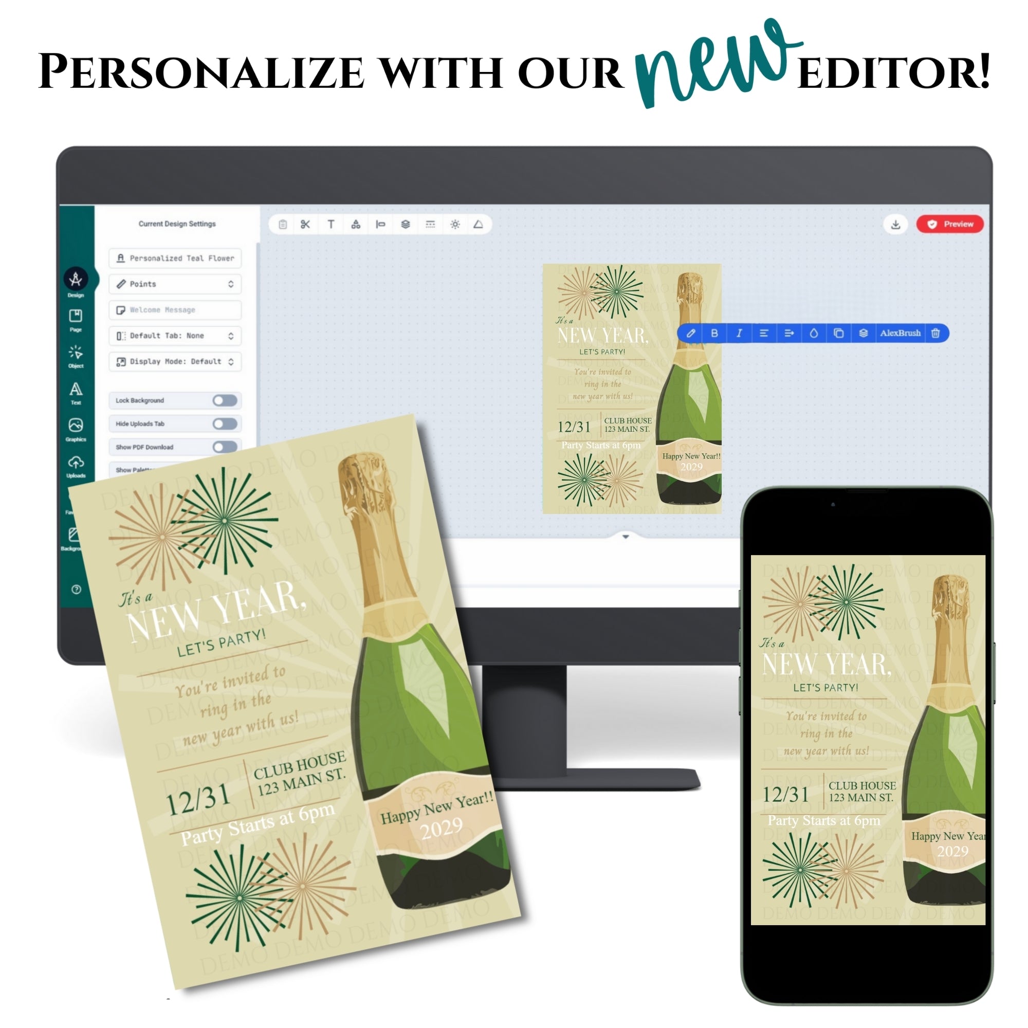 New Year's Party Invitation II