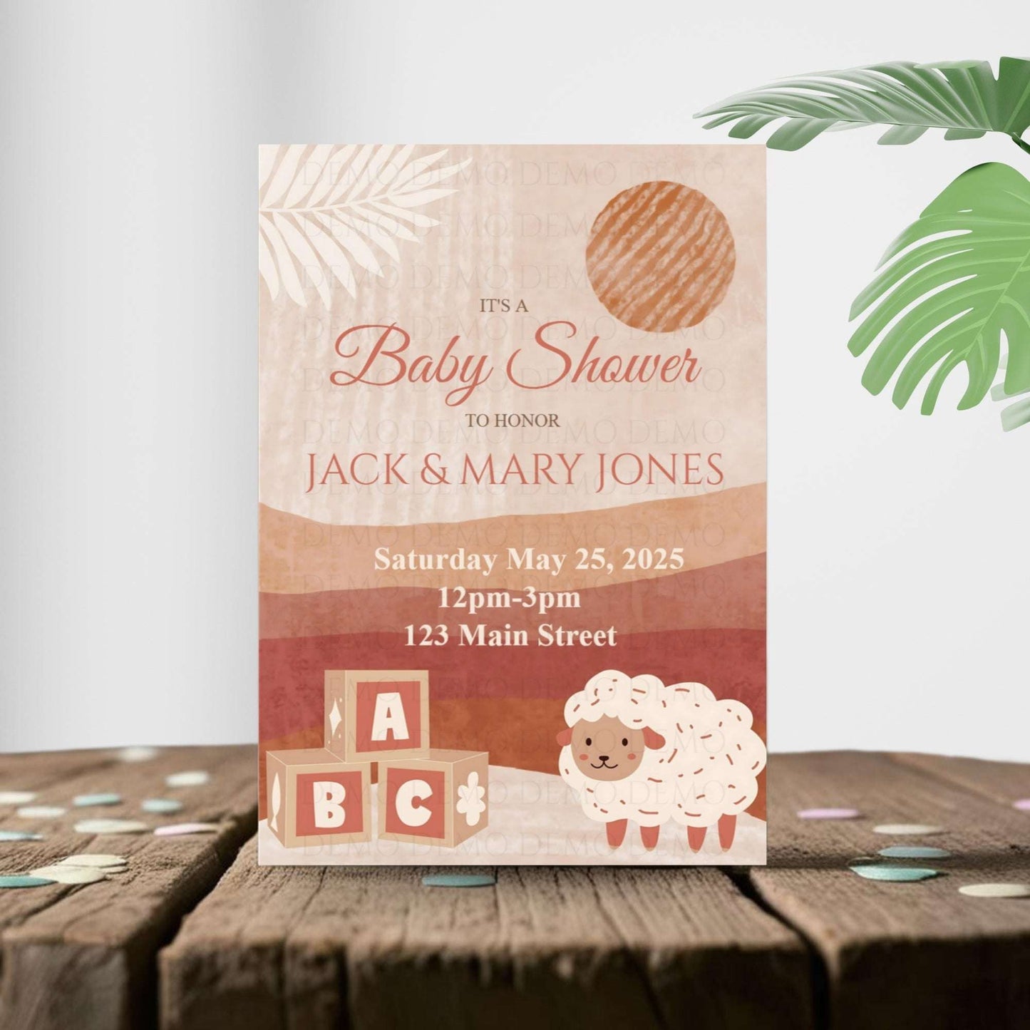 Personalized Boho Baby Shower Invitation | A