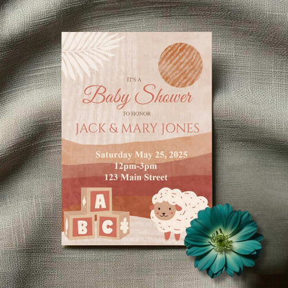 Personalized Boho Baby Shower Invitation | A