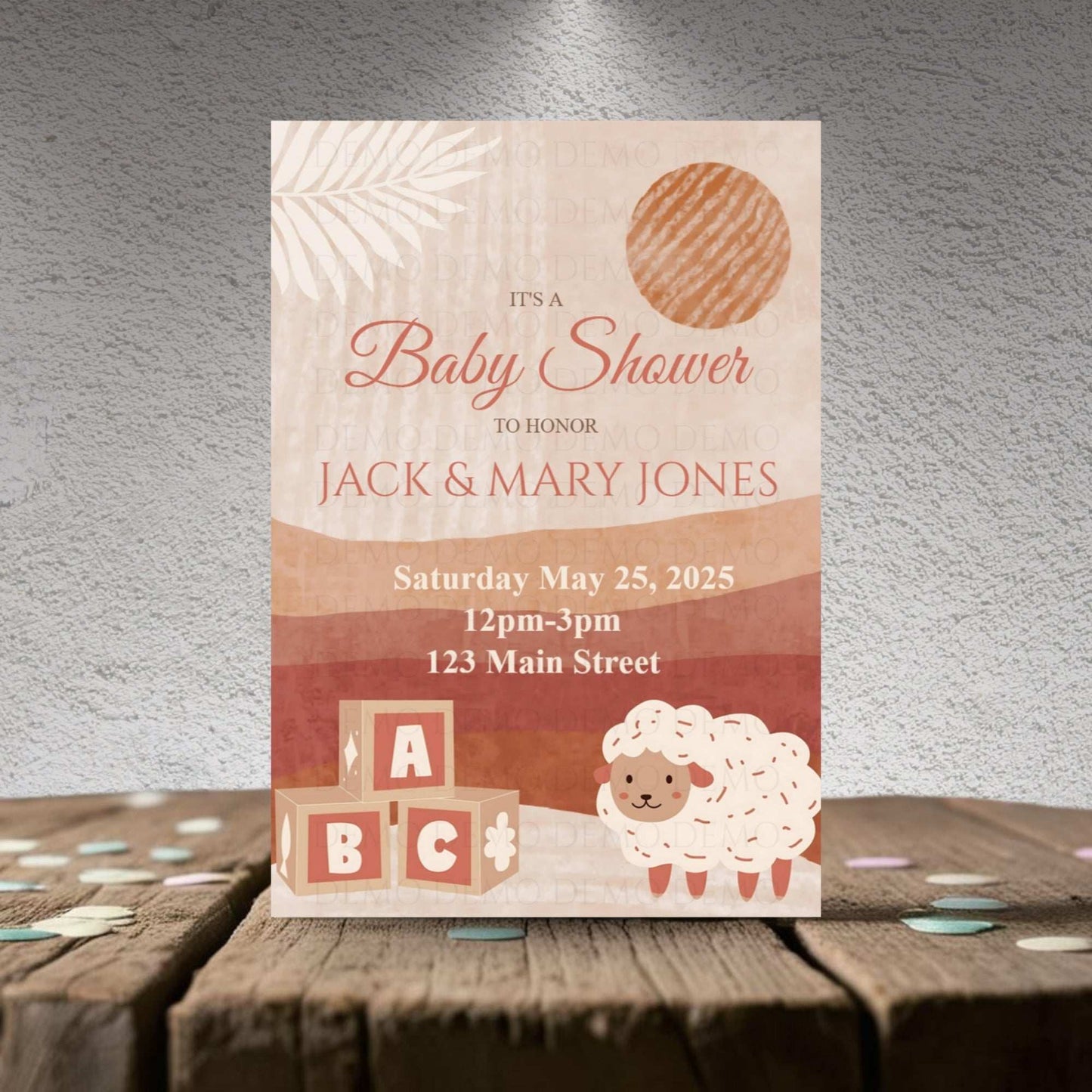 Personalized Boho Baby Shower Invitation | A
