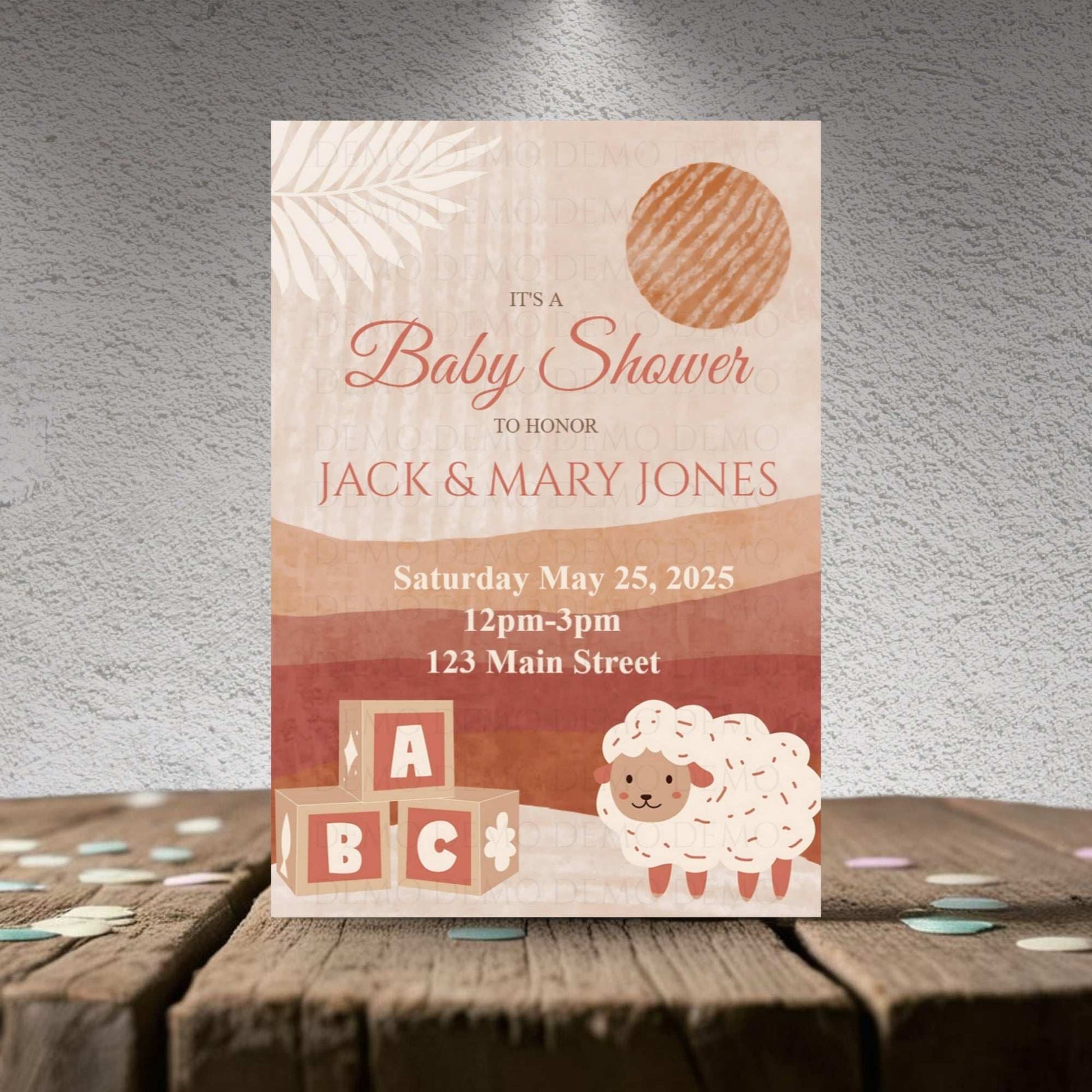 Personalized Boho Baby Shower Invitation | A