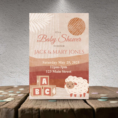 Personalized Boho Baby Shower Invitation | A